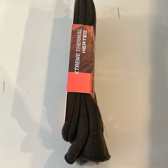 Tru/fit xtreme thermal heated crew socks 1 pair shoe size 5-10 brown nwt mens. - Picture 10 of 11
